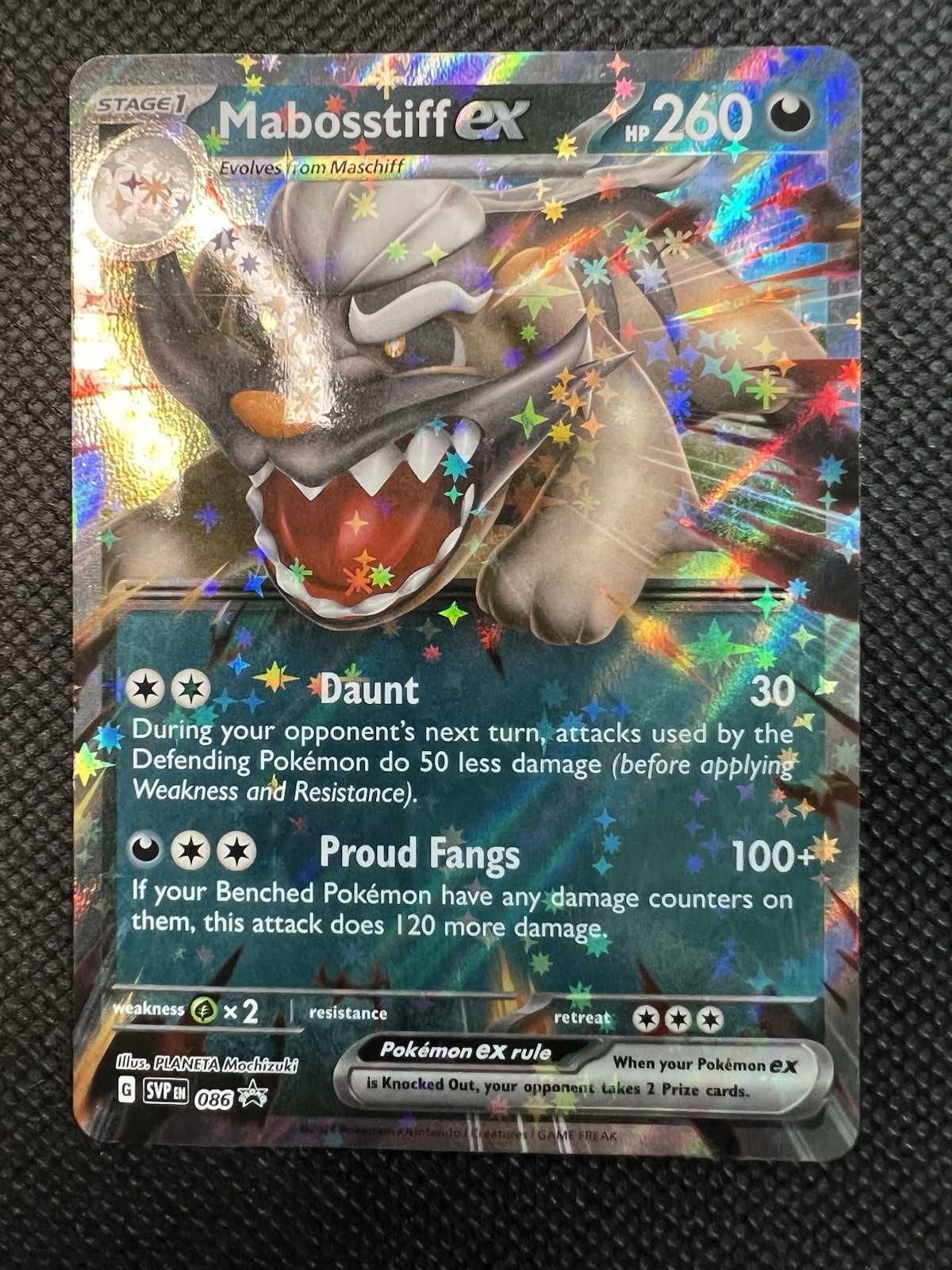Pokemon TCG | Mabosstiff EX Holo | Promo #86 SVP: Scarlet And Violet | NM