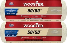 Wooster Genuine 9" 50/50 1/2" Nap Roller Cover 2-Pack, R295-9-2PK
