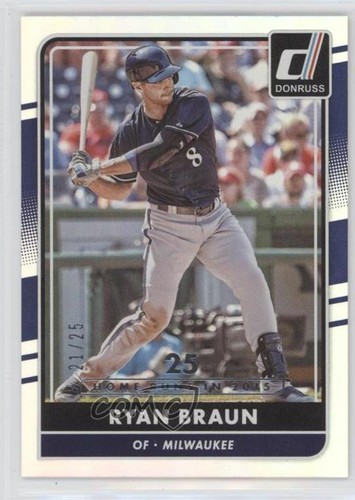 Ryan Braun [Season Stat Line] #111 2016 Panini Donruss card
