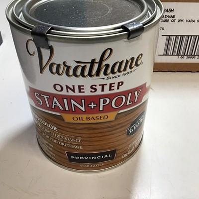 2 Cans Varathane One Step Stain + Poly Provincial Semi Gloss 32oz Ea.