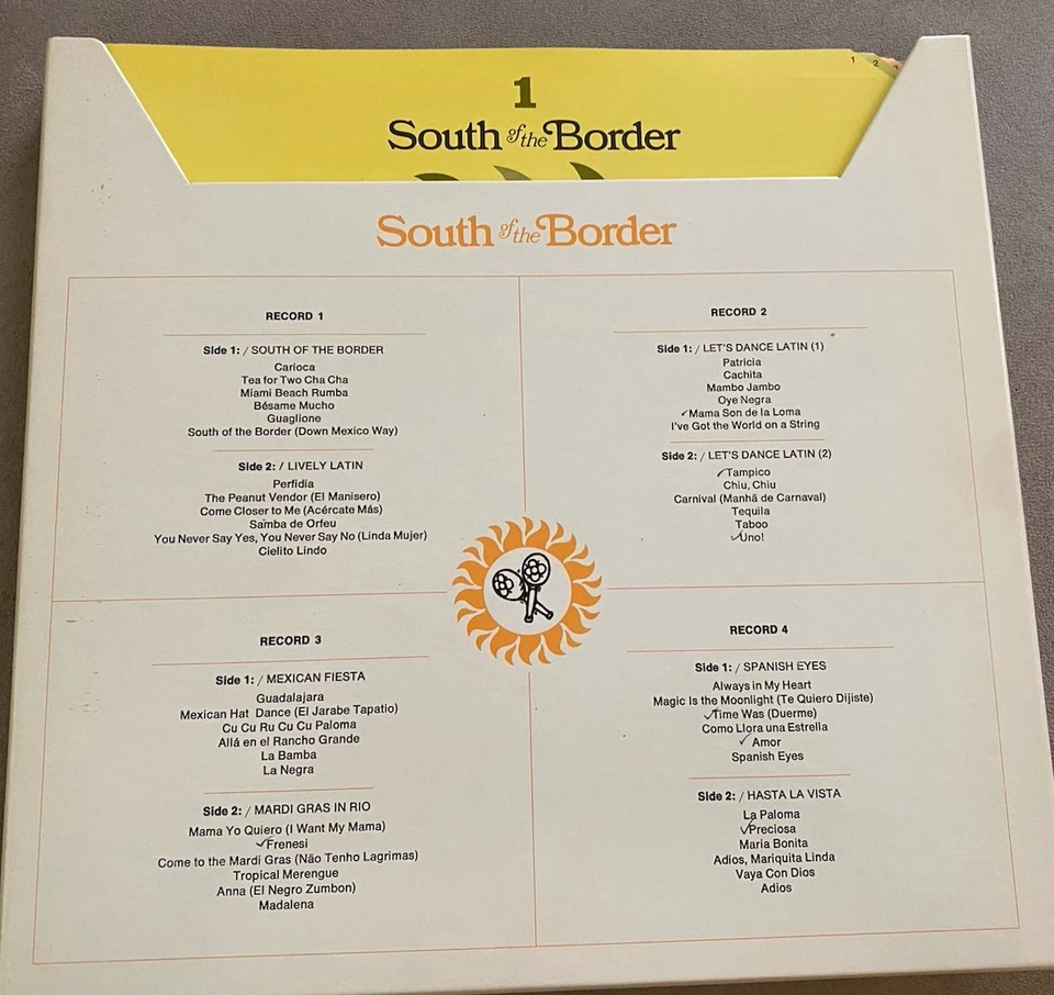 Latin Box Set Vinyl South of the Border 48 favorites Reader’s Digest 1968 Foto 3 de 4