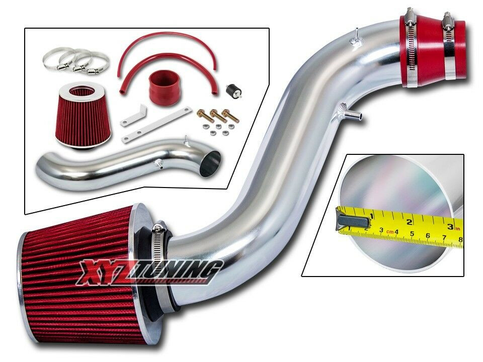 JDM RED 1990 1991 1992 1993 Accord All 2.2L L4 Short Ram Air Intake + Filter 3"