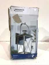 Progress Lighting Woodcliff 1-Light 20 in. Weathered Brass Outdoor Wall Lantern