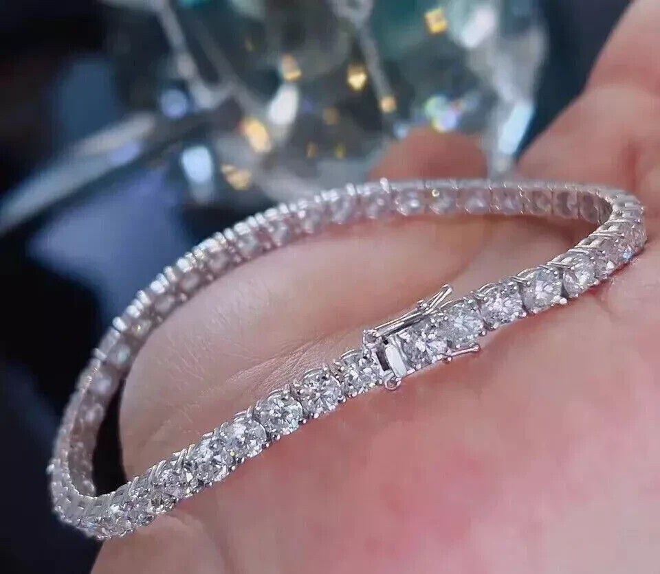 8.80CT Men's Tennis Bracelet For Black Friday Round Lab Grown Diamond