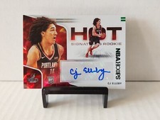 2020-21 Panini NBA Hoops CJ ELLEBY Hot Signatures Rookie #HR-CJE BLAZERS Green