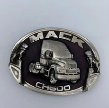 Vintage 1991 Mack Truck CH600 Semi Belt Buckle The Great American Buckle Company