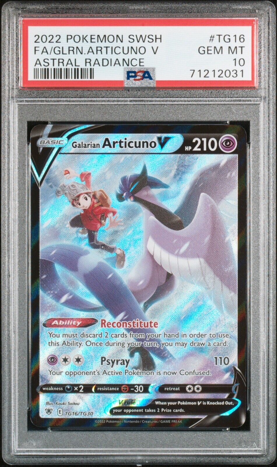 Carta Pokémon Articuno di Galar V (ASR TG16) - Ultra Rare