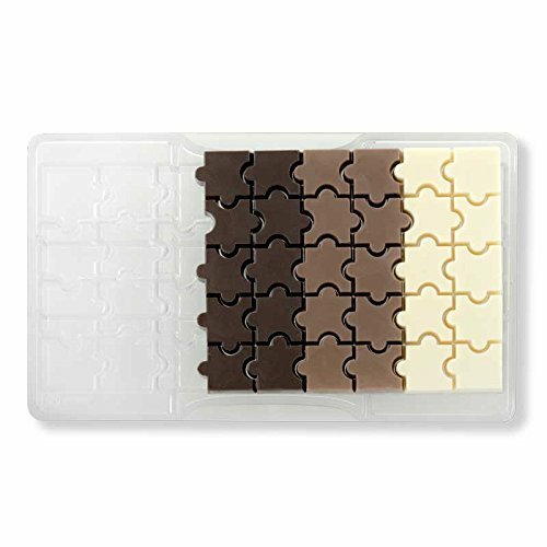 DECORA Stampo Cioccolatino Forma Puzzle, Policarbonato, Trasparente (w3X)