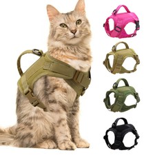 Tactical Pet Cat Dog Harness Military Adjustable Training Soft Vest With Handle