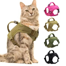 Soft Padded Small Dog Cat Harness MOLLE Training Vest & Handle