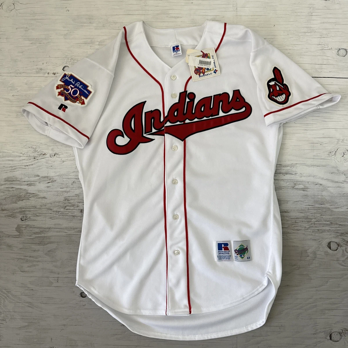 VTG NEW 90s Cleveland Indians Russell Athletic Diamond Collection jersey  size 44