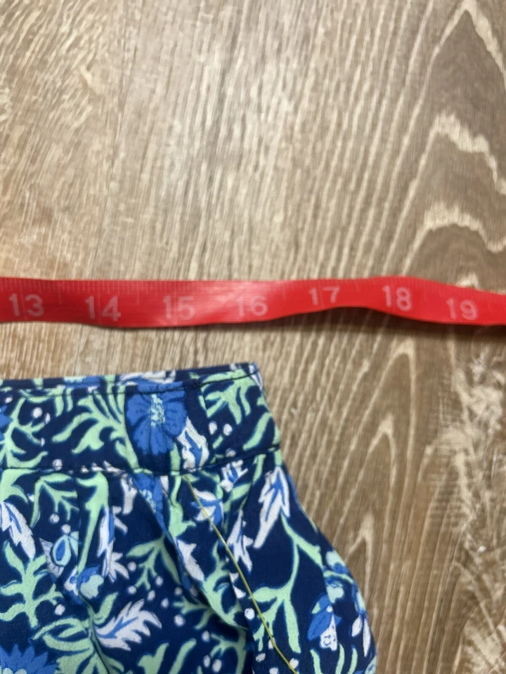 Falda Vineyard Vines Mujer Mediana Azul Verde Floral Fluida Cintura Seda Usada en Excelente Condición Foto 4 de 4