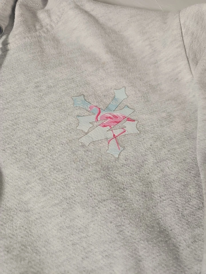 Zoo York Grey Flamingo Print Hoodie Size XS - Image 4 of 4