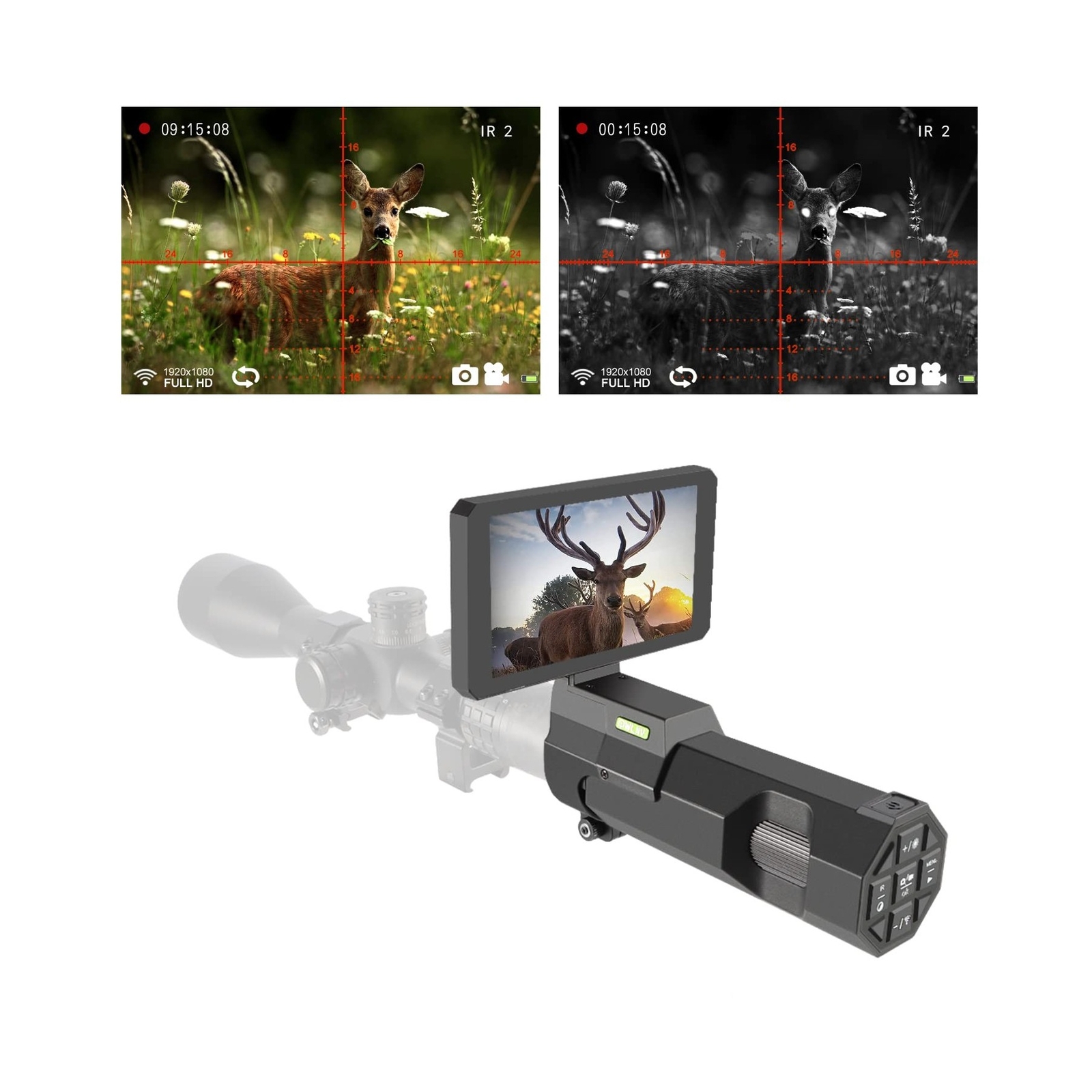 Scope,diy Night Vision(1080p Day And Night),quick Rele...