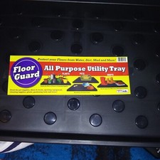 Large All-Weather Shoe Boot Tray Eco-Friendly Plastic Indoor/Outdoor Black