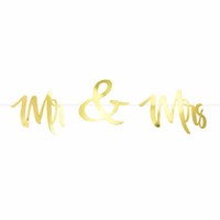 Mr & Mrs Girlande Banner Gold FüR Hochzeit Feier Dekoration Deko Hochzeitsdeko