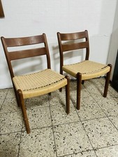 2 Mid Century Teak Stühle, Niels O. Møller 84, J.L. Mollers, Danish Design  Holz