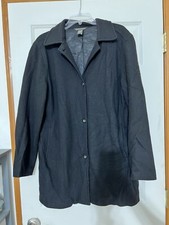 Banana Republic Black Wool Peacoat Coat Mens Large
