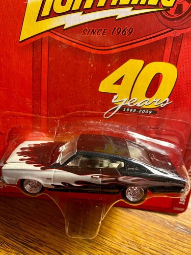 Johnny Lightning Black with flames 1966 Dodge Charger #3 40th Anniversary - Picture 2 of 5