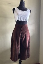 1960s/70s Women  s RARE Ferrari Velvet Capris/wide Leg.size 6.super High Waist