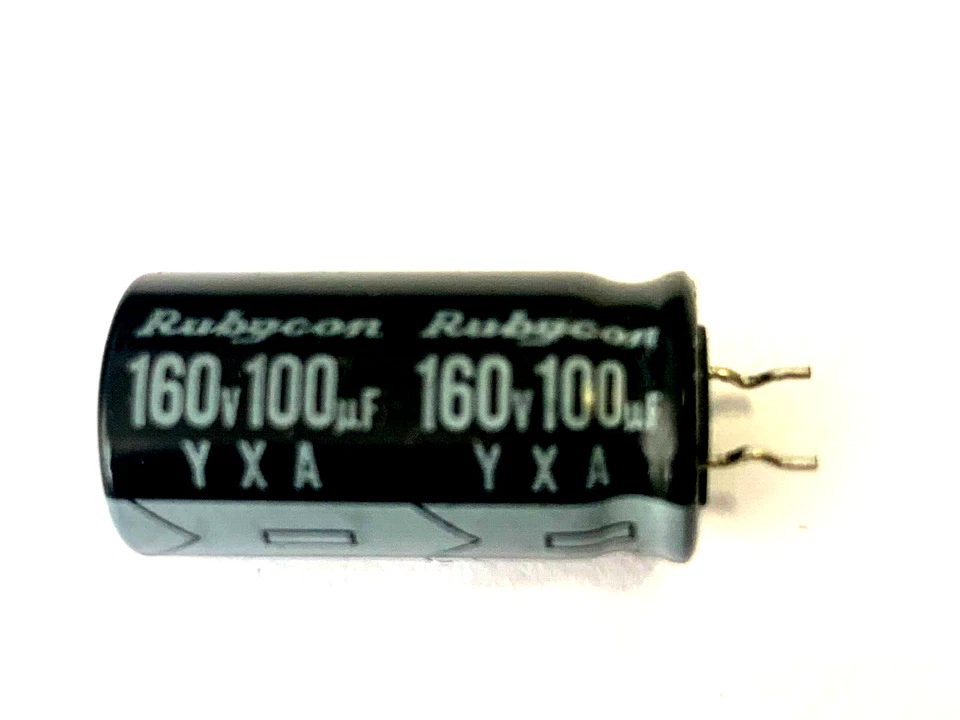 100uF, 160V, 105°, 100µF, Elko, RM5, 160YXA, 12.5X20, Rubycon, YXA, 25 Stück - Bild 2 von 3