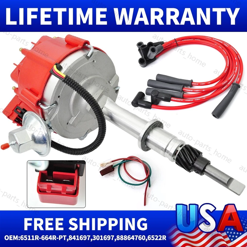 232 258 HEI Ignition Distributor & Wireset For JEEP CJ5 CJ7 INLINE 6 4.2L 6 CYL - Image 2 of 4