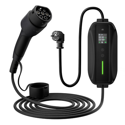 6M Type 2 EV Ladegerät 3.6kW 6-16A Wallbox EV Ladekabel Typ 2 Schuko VW T-Roc dé