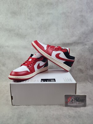 Nike WMNS Air Jordan 1 Low White/Gym Red-Black-Sail Gr.43/44