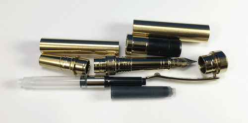 Citizen Roller Ball / Fountain Pen Turning Kit - Rhodium, Black or Gold Titanium - Picture 8 of 9