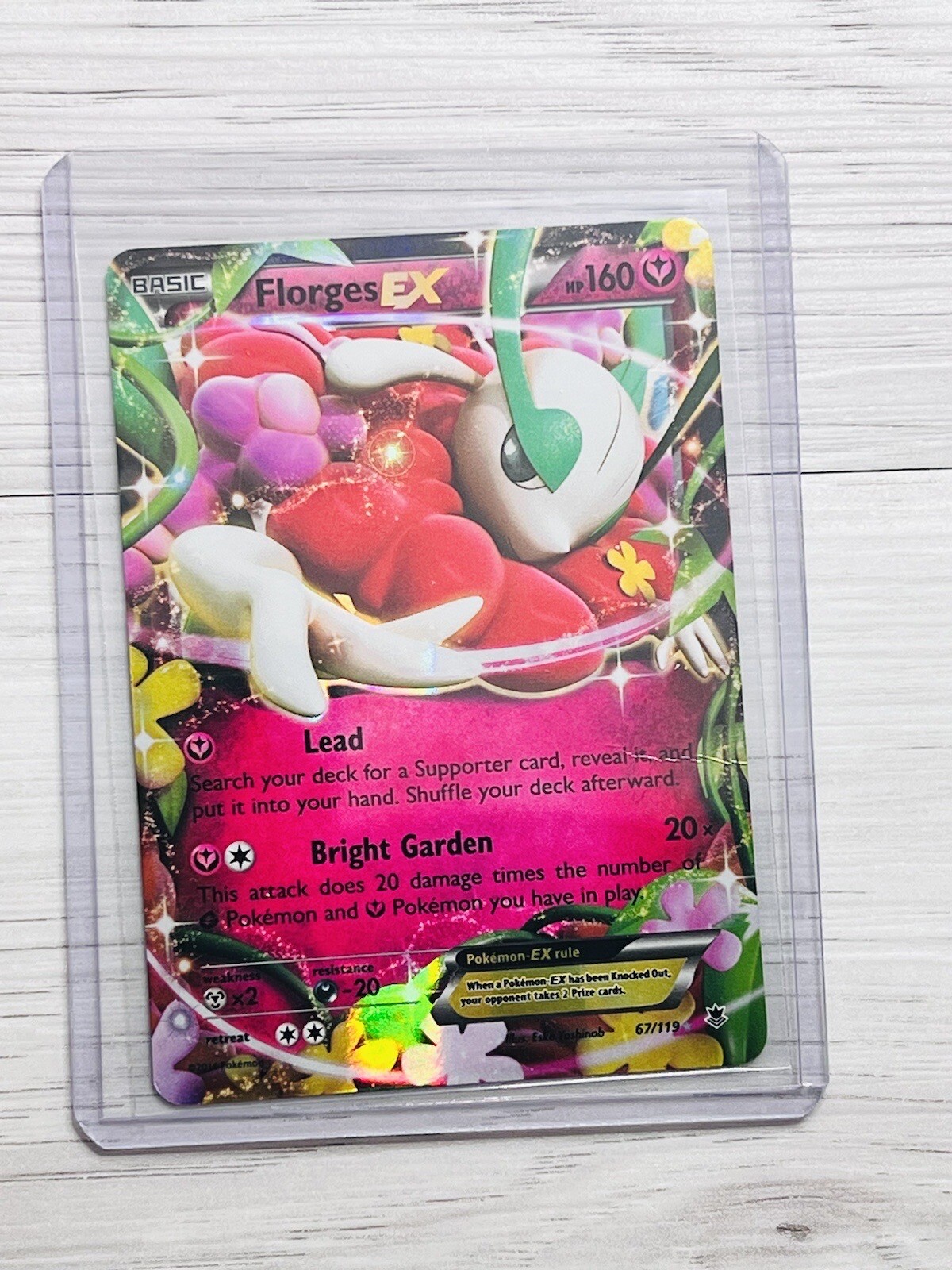 Florges EX 67/119 Holo Rare Holo Rare Basic 2014 Pokemon Card 2016