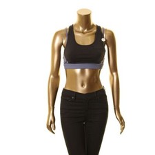 GAIAM NEW Women's Hayden Color-block Shine Mesh Racerback Sports Bra Top TEDO