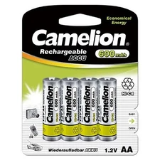 AA NiCd Rechargeable Solar Light Batteries 600 mAh 4 pack 