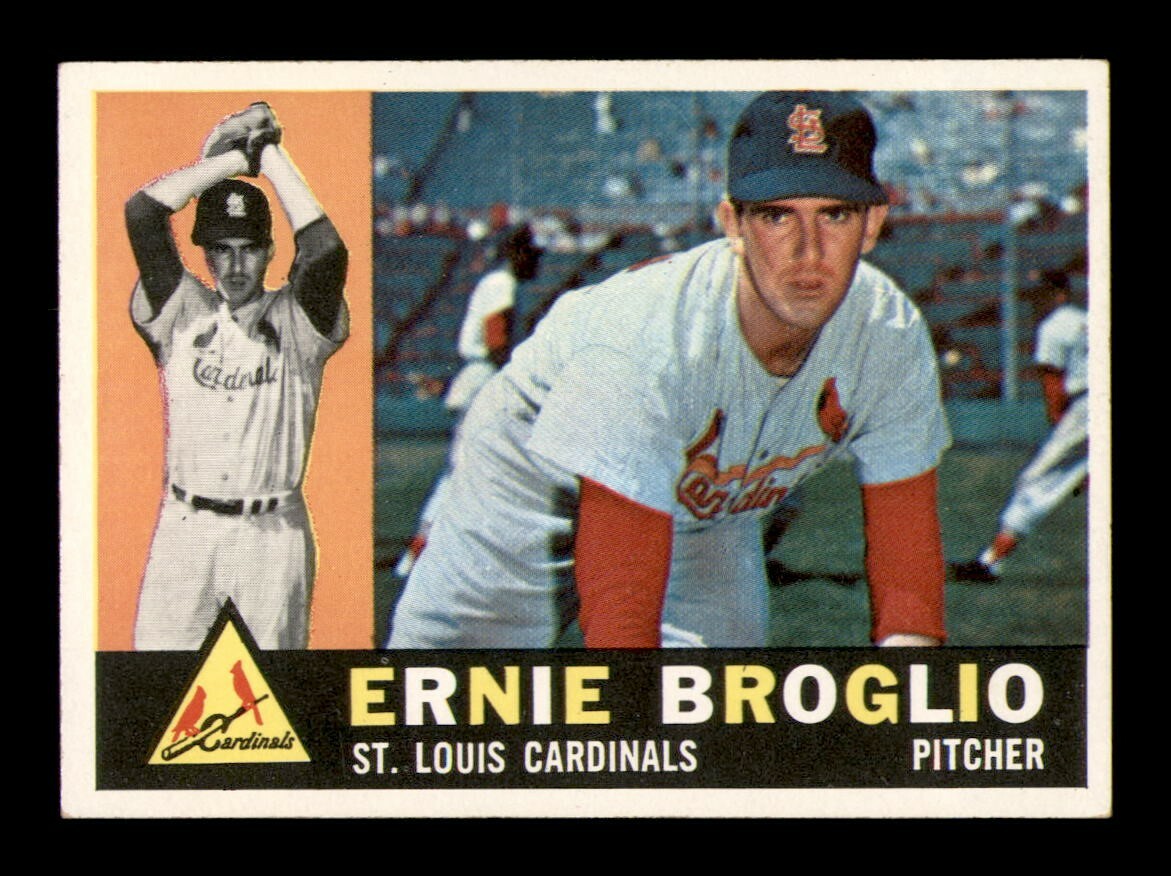 1960 Topps #16 Ernie Broglio EX-MINT HOF Baseball Card OBGcards
