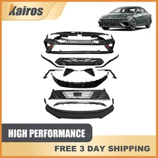 Front Bumper Full Kit W/ Sensor Holes W/O Camera Hole For 24-25 Elantra KR Built