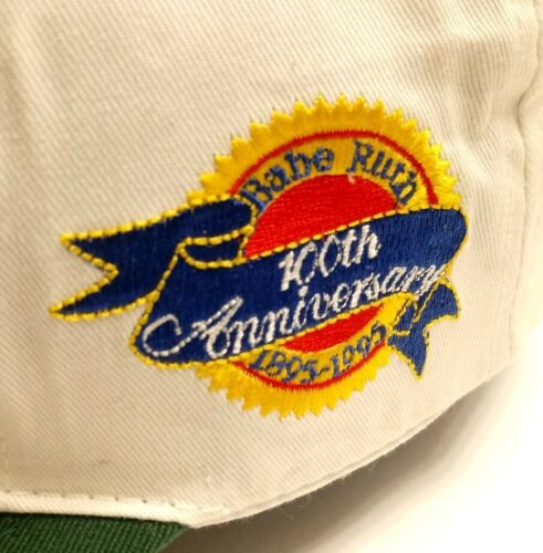 Babe Ruth 100th Anniversary Hat 1995 Anaconda Sports Rare White Snapback EUC - Picture 8 of 11