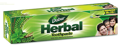 Dabur Herbal Tooth Paste with Tulsi, Babool, Akarkara - 200 Gram - Free Ship