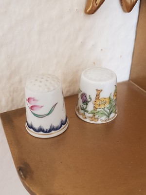 2 Fingerhüte Porzellan Hutschenreuther und Ginori  