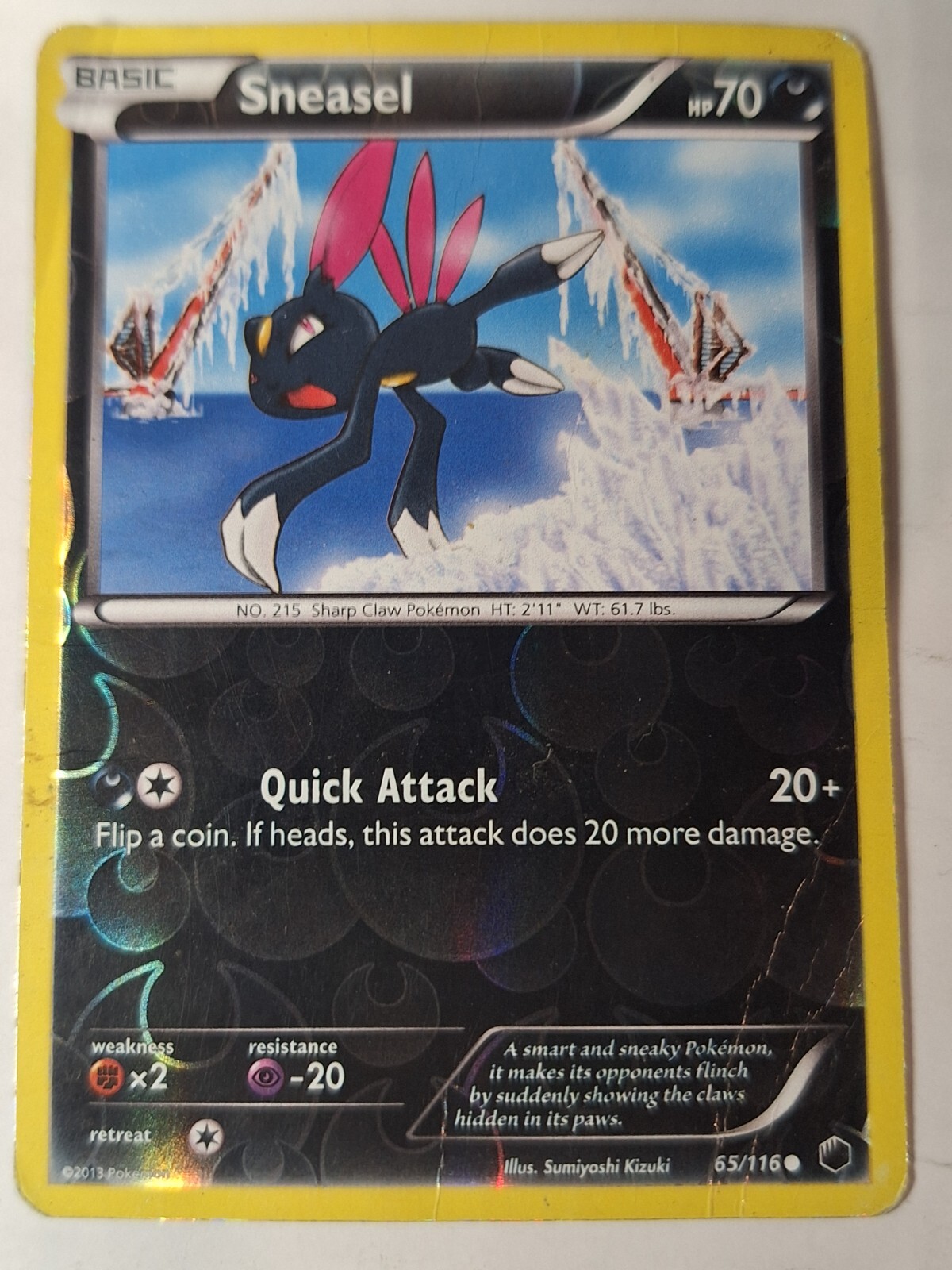 Sneasel 65/116 Plasma Freeze Reverse Pokemon Holo Foil