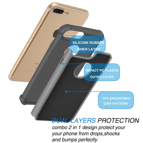 Stoßfeste Gummi Silikon Hartschale Abdeckung für iPhone 11 Pro Max 7 8 6s Plus 5S - Bild 17 von 51