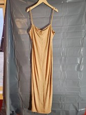 boohoo - Strappy Maxi Dress - Camel - Size 14