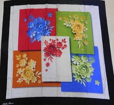 Foulard 100 Pure Silk Vintage Woman 610 86Cm X 88Cm