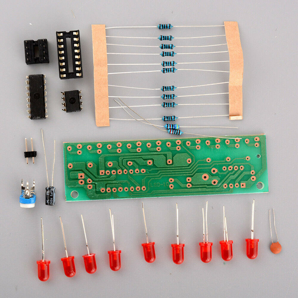 NE555 & CD4017 LED Light Chaser Sequencer Follower Scroller