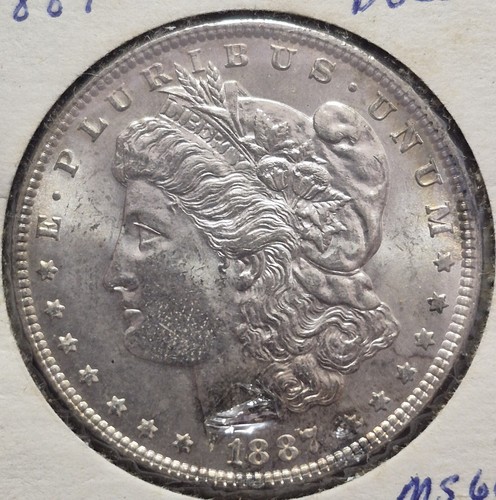 1887 P Morgan Silver Dollar MS+ - Uncirculated Plus LOEE