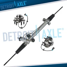 2WD Rack and Pinion Assembly Front Wheel Hubs for Chevy GMC Express Savana 1500