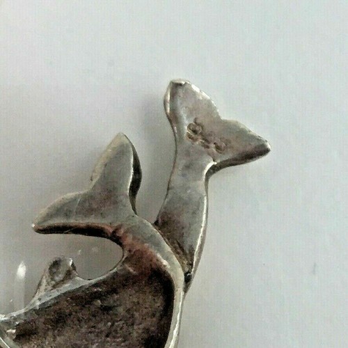 DOLPHIN Sterling Silver Earrings 925 Twin Two Dolphins Party Jewelry Woman Gift - Picture 8 of 12