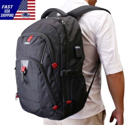 Anti Theft  Laptop Backpack Bag Extra Large 19'' Men Travel School Waterproof Bag