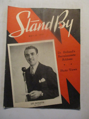STAND BY MAGAZINE MAY 1938 LEO BOULETTE DR HOLLAND'S ADDRESS WLS CHICAGO RADIO