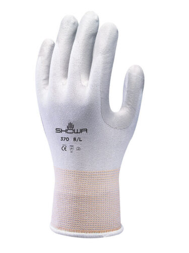5 x SHOWA 370 Assemblage Poignée de Précision Gants Nitrile Palm Blanc Parfait Fit - Photo 4 sur 5