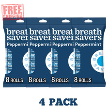 4 BREATH SAVERS Peppermint Flavored Sugar Free Breath Mints, Made with Neutrazin