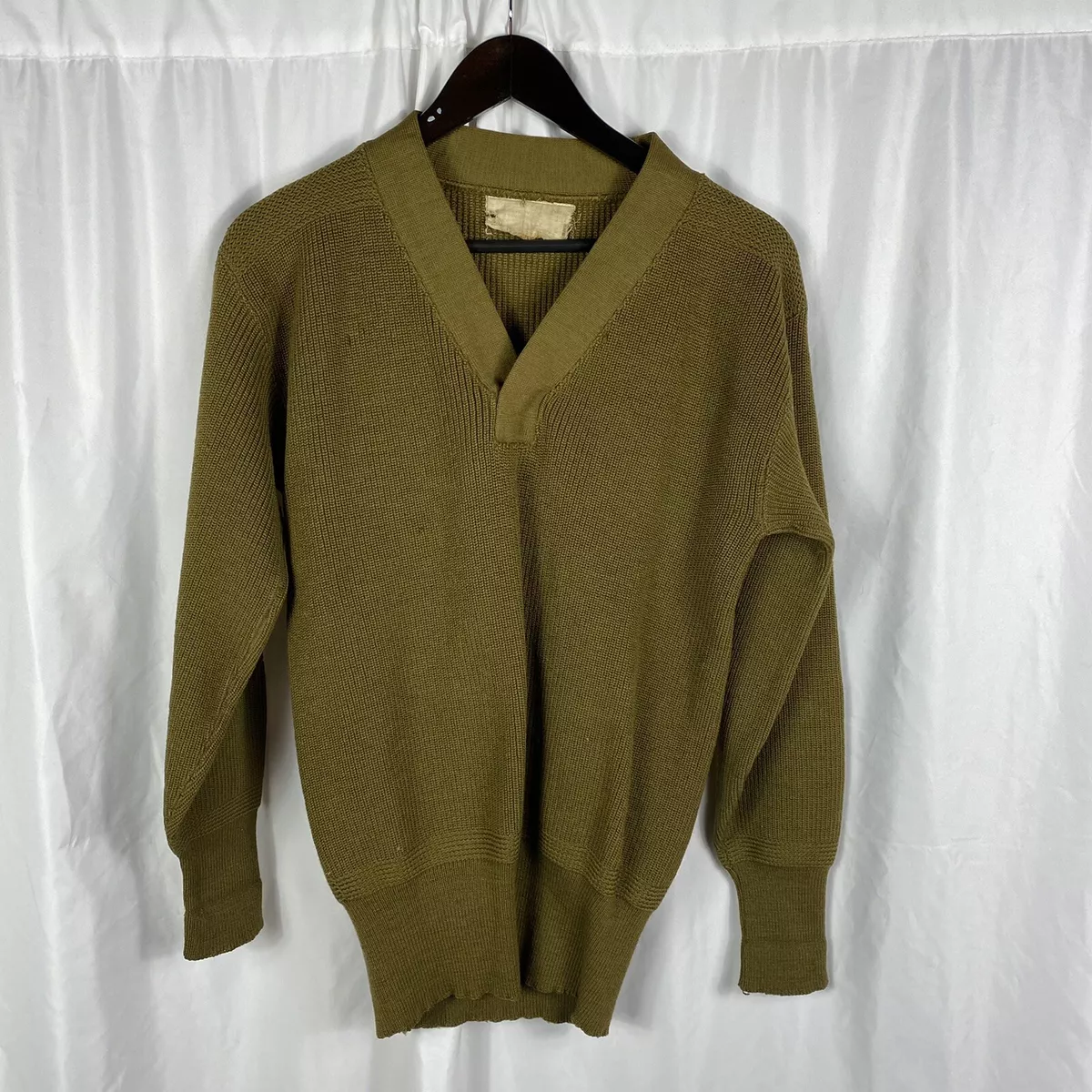 Original WWII US Army V neck Wool Sweater
